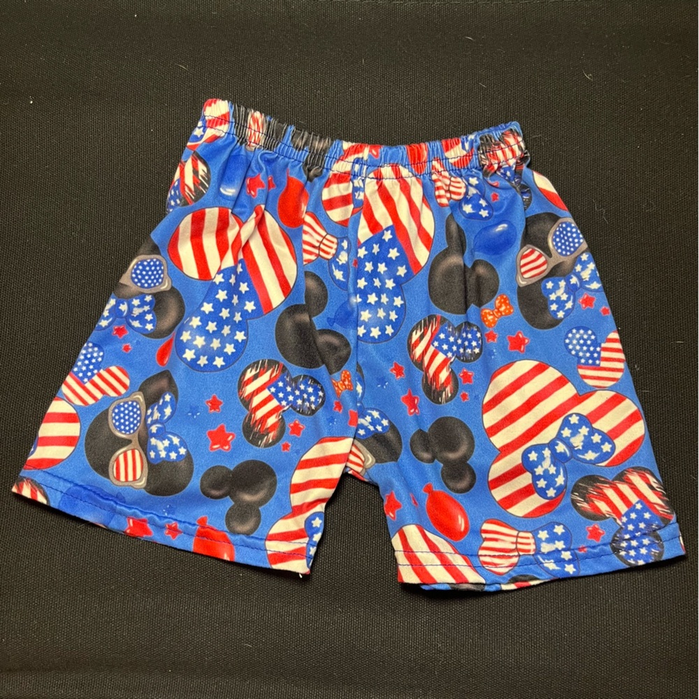 Disney Mickey Mouse Patriotic Red White and Blue Shorts